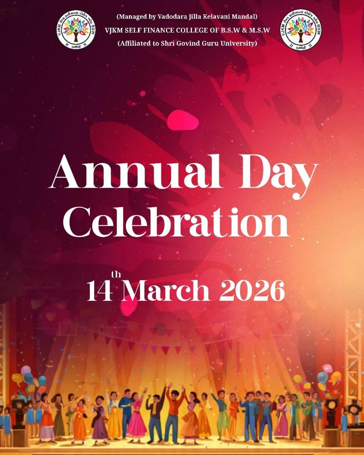 Annual Day poster by VJKM SF College